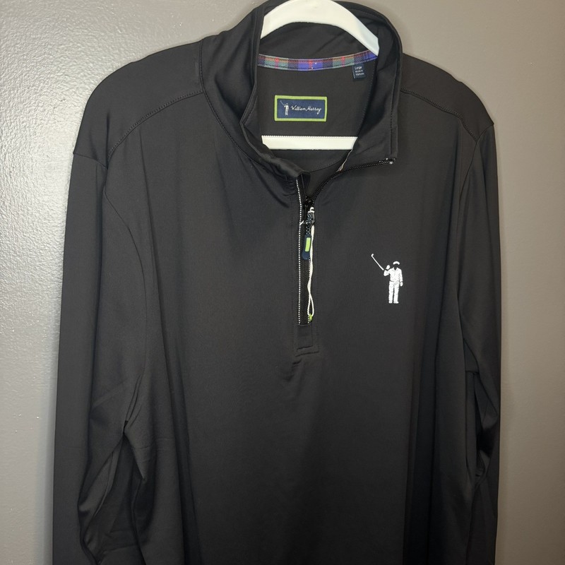 WILLIAM MURRAY MEN'S CHIP SHOT PULLOVER IN BLACK - SIZE L gallery