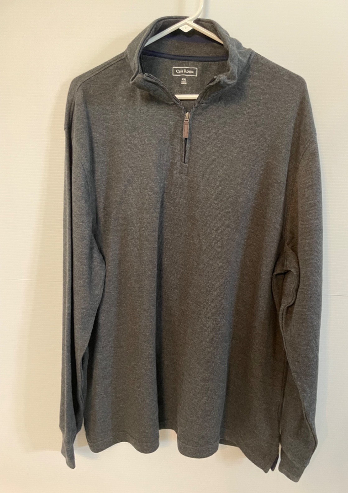 Mens Club Room 2XL Dark Gray Quarter Zip Long Sleeve Shirt gallery