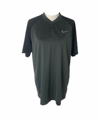 Nike Shirt Men’s Large Grey and Black Dri-Fit Short Sleeve Athletic