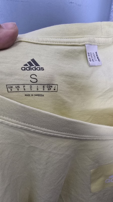 2 adidas Men’s Light Yellow Logo Short Sleeve Tee gallery
