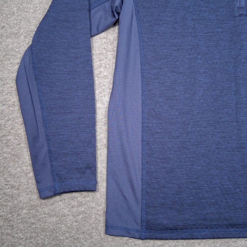 Silver Bait Pullover Mens Medium Blue 1/4 Zip Performance Fishing Shirt Top gallery