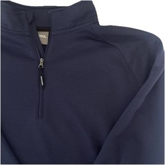 32 Degrees Pullover Mens Large Blue 1/4 Zip Long Sleeve Mock Neck Activewear