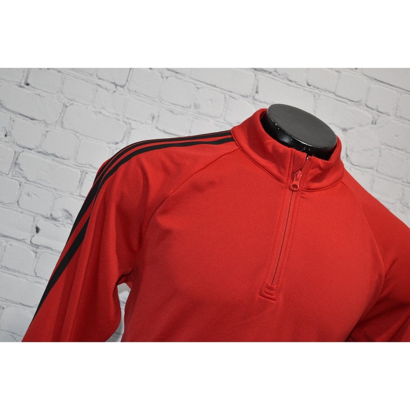 Adidas Golf Pullover Shirt 1/4 ZIP Mens Size Medium Performance Polyester Red gallery