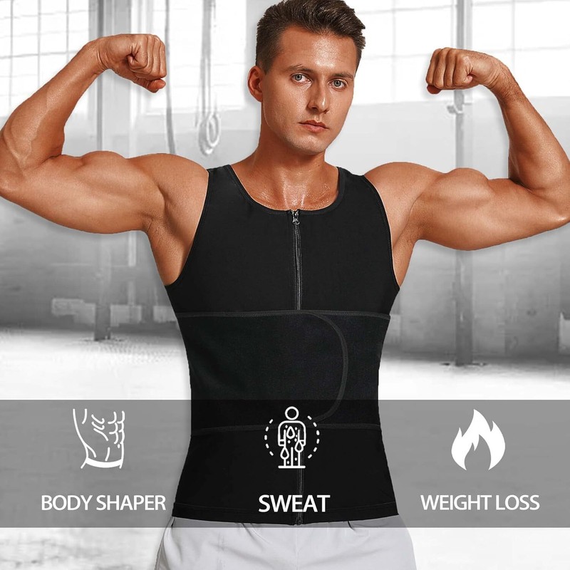 Gynecomastia Compression Body Building Tank Top Men Sauna Slimming Shaper Sweat gallery