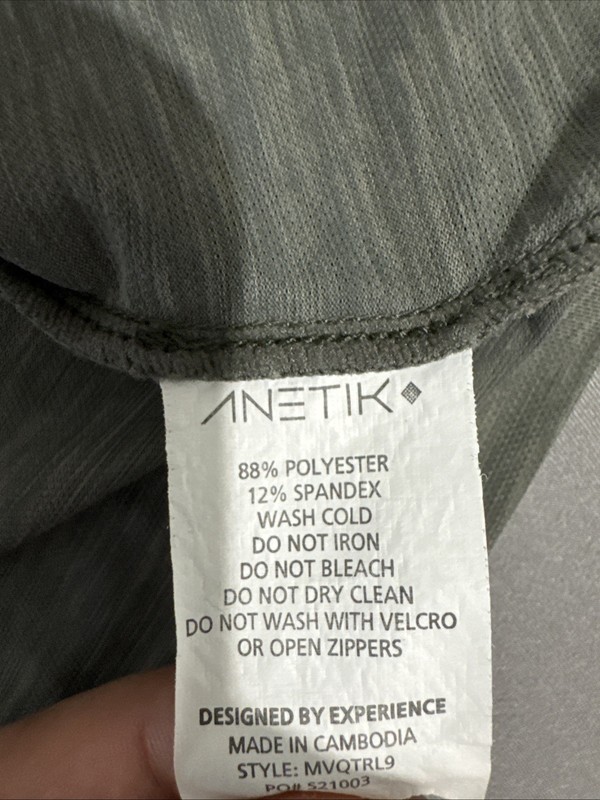 Anetik Pullover Mens Large Premium Performance UPF 30 Quarter Zip Vint UV Shirt gallery
