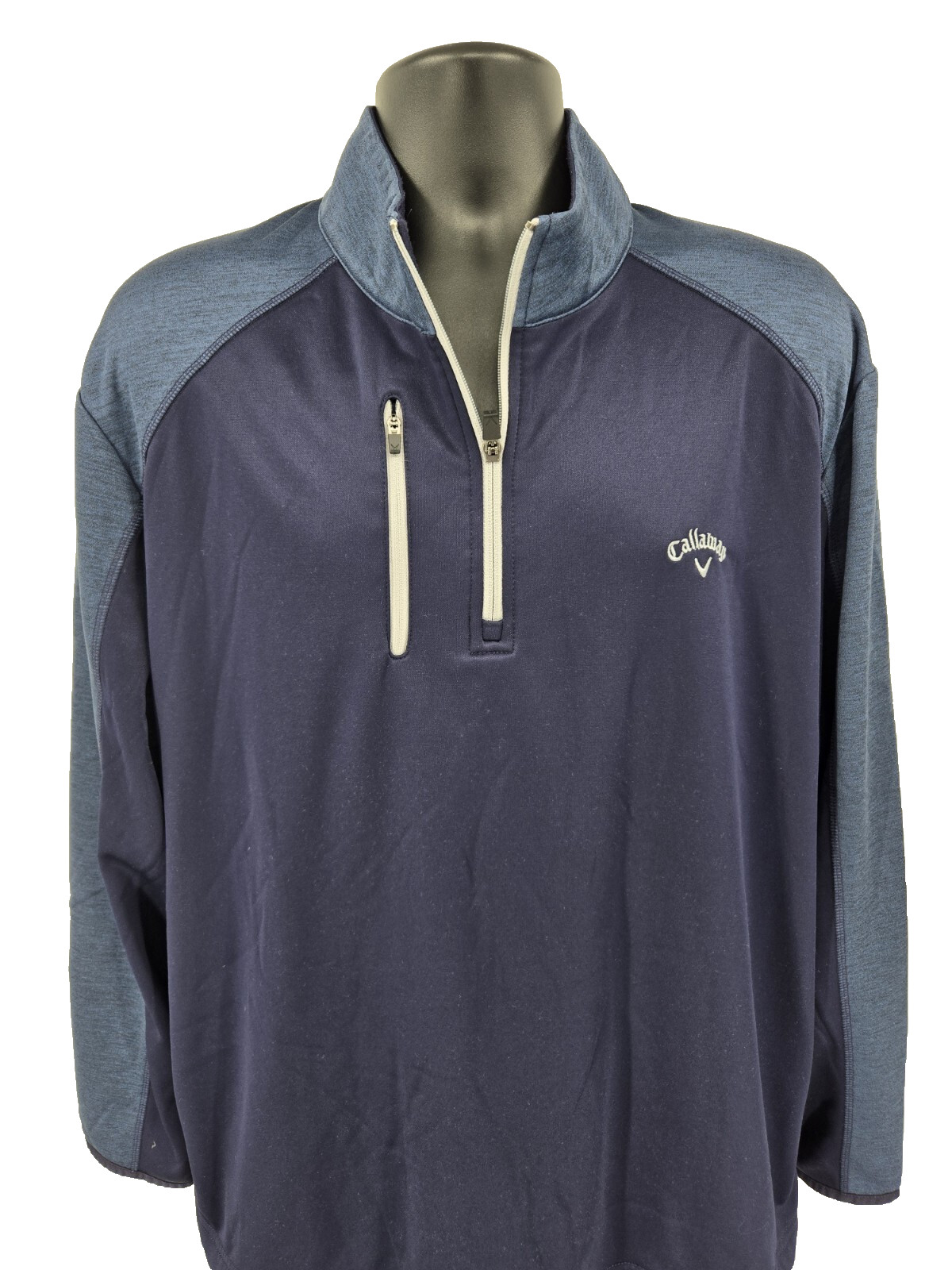 Callaway Golf Pullover XL Blue Thermal Pocket Active Sports Long Sleeve Men gallery