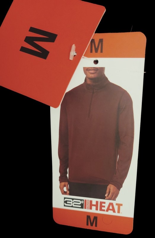 32 Degrees Men’s Quarter Zip Stretch Comfort Pullover, M, RED gallery