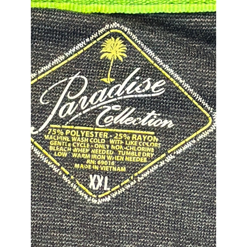 Paradise Collection 1/4 Zip Pullover Gray/Green Mens XXL gallery