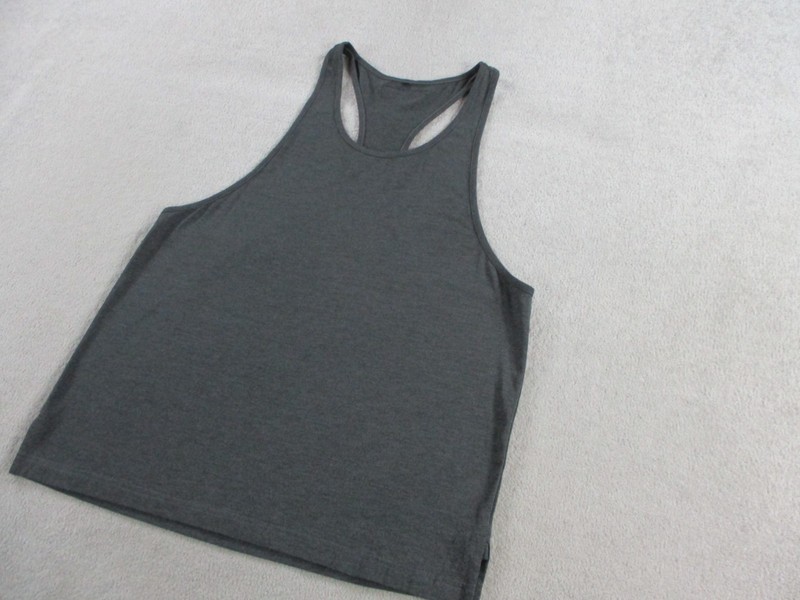 Alphalete Tank Top Mens Medium Heather Gray Stringer Gym Training Workout Muscle gallery