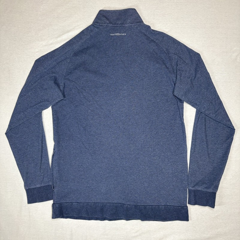 Travis Mathew 1/4 Zip Pullover Size Medium Blue Performance gallery