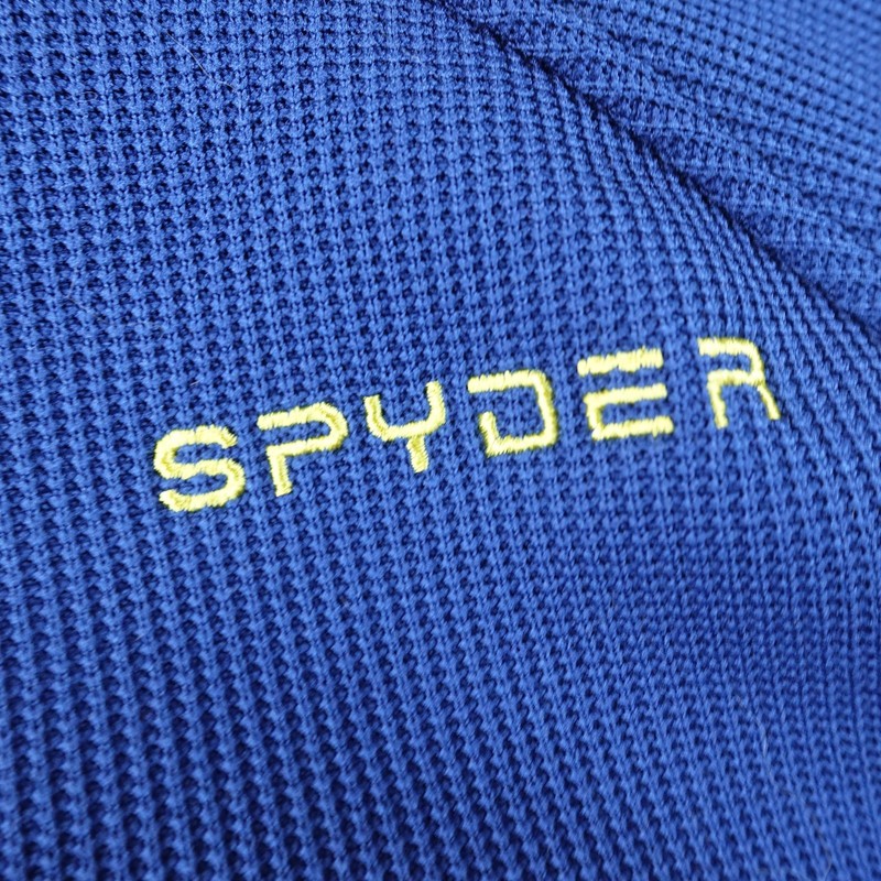 Spyder Pullover Mens M Blue 1/4 Zip Pullover Jacket Skiing Thermal Outdoor Hike gallery