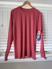 Columbia PFG Men’s S Pink Long Sleeve Crew Neck Fishing Performance