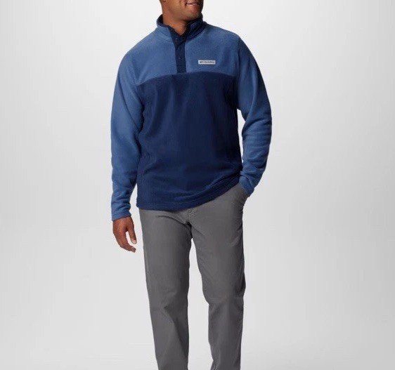Columbia Steens Mountain Half Snap II Mens Fleece Ripple/Mountain Blue 5X NWT gallery