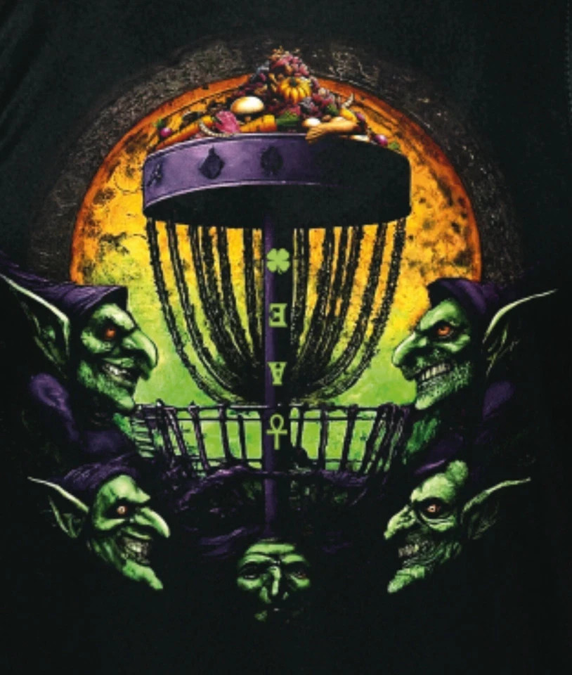 Halloween fall Goblin Gathering Disc Golf Tank Top Shirt breathable and comfy