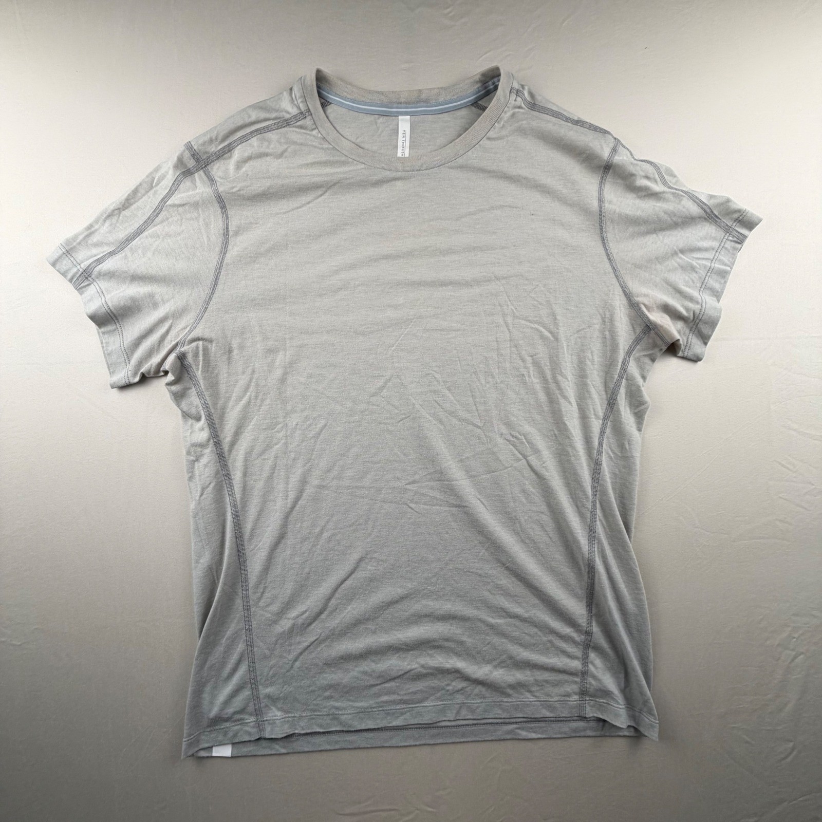 Ten Thousand Durable Shirt Training Tee Mens Large Gray Solid Flatlock Seams 272 gallery