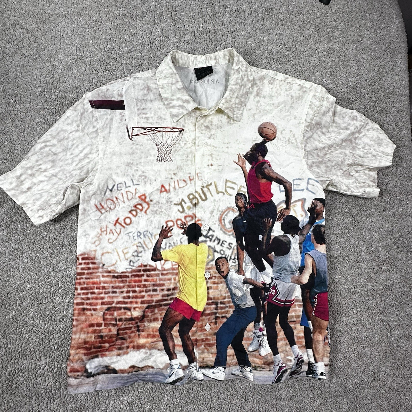 Nike Air Jordan 85 Camp Shirt Short Sleeve Casual Men’s Size M gallery