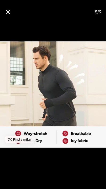 Nebility Compression Long Sleeve Short W/ Reflective Strip Black Lg gallery