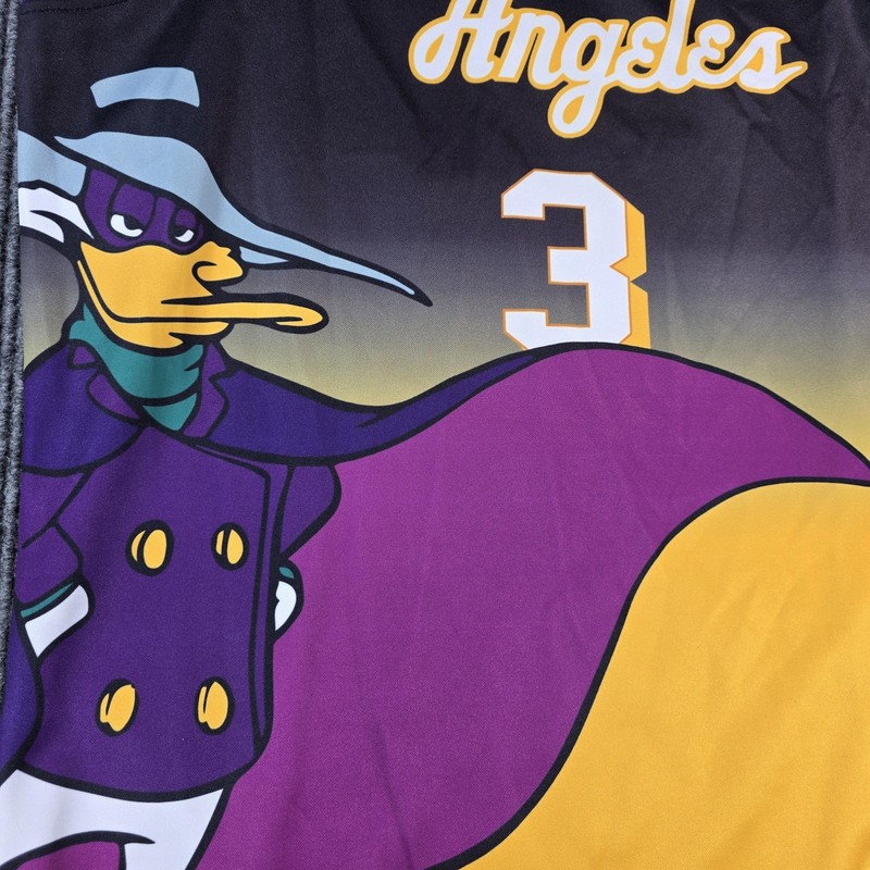 Headgear Classics Jersey Mens Large Gold Darkwing Duck Los Angeles 3 Basketball gallery