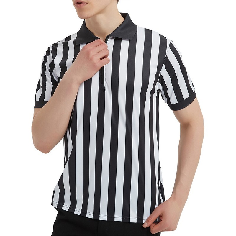Custom Referee Shirt Personalized PRINTED Mens Pro-Style Zipper Referee Shirt gallery