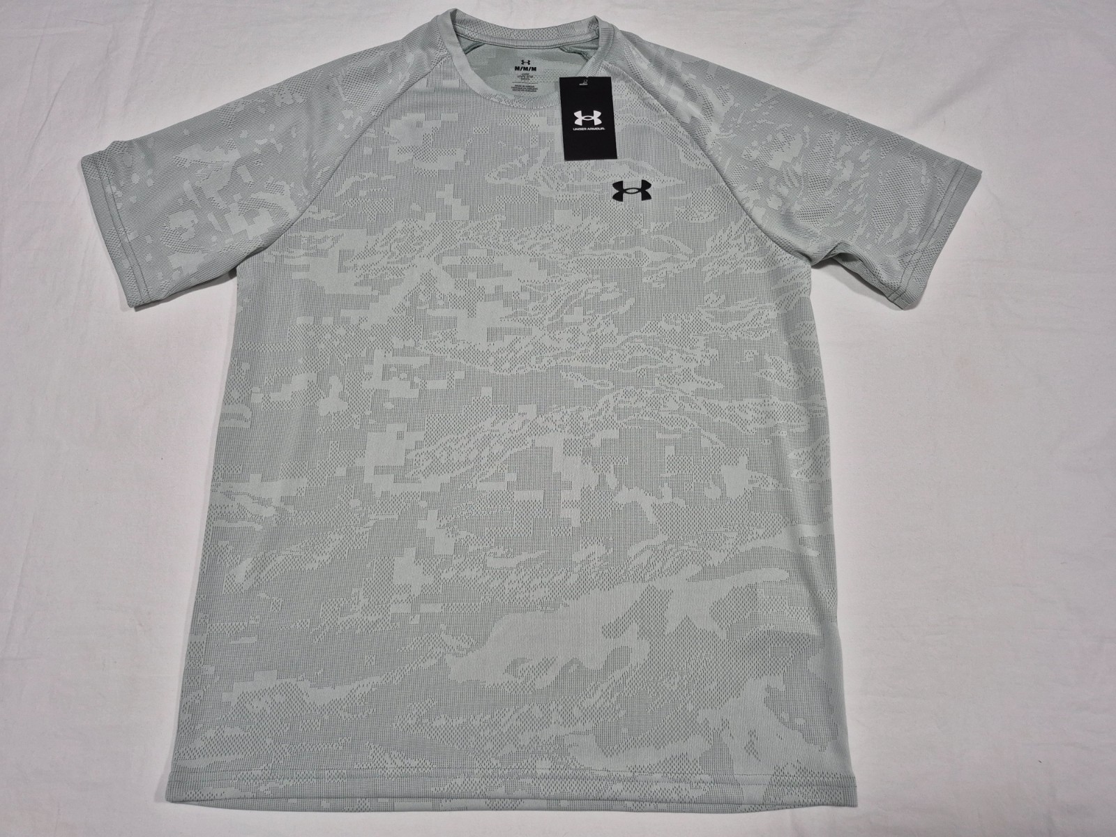 Under Armour Men's Velocity Jaquard SS Light Gray Performance Shirt 1390430 gallery