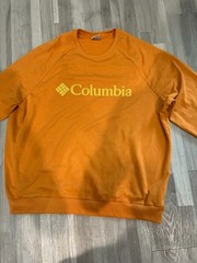 Columbia Orange Crewneck Cotton Feel with Yellow Embroidered Design Size XXL