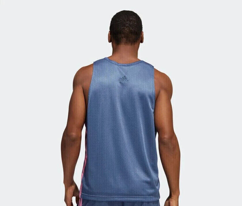 adidas Men's WORLDWIDE HOOPS CREATOR 365 TANK TOP HG2627 Black Blue Pink Sz Sm gallery