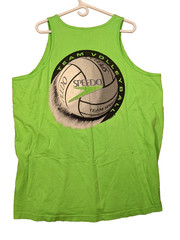 Speedo Men XL Neon Green Team Volleyball Graphic 90s Vintage Cotton Tank Top