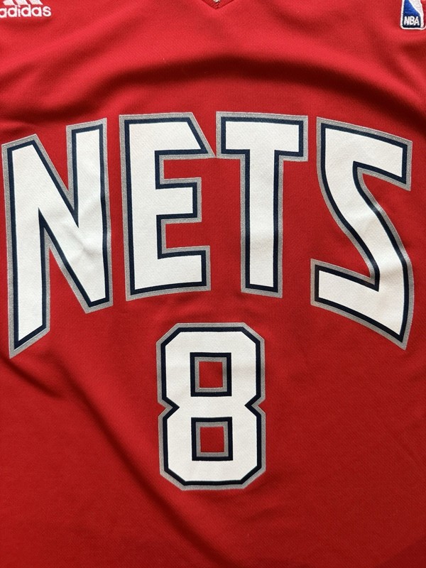 Adidas New Jersey Nets Deron Williams #8 NBA Jersey Men’s XL Red Authentic gallery