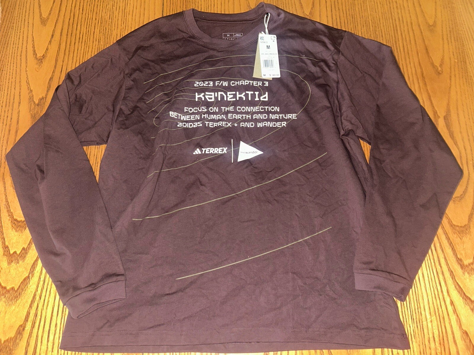 ADIDAS MENS TERREX AND WANDER LONG SLEEVE SHIRT XPL SIZE MEDIUM NWT $140 BROWN gallery