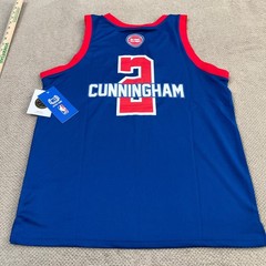 Cade Cunningham Detroit Pistons NBA Ultra Game Jersey Blue Tank Top Size L NEW
