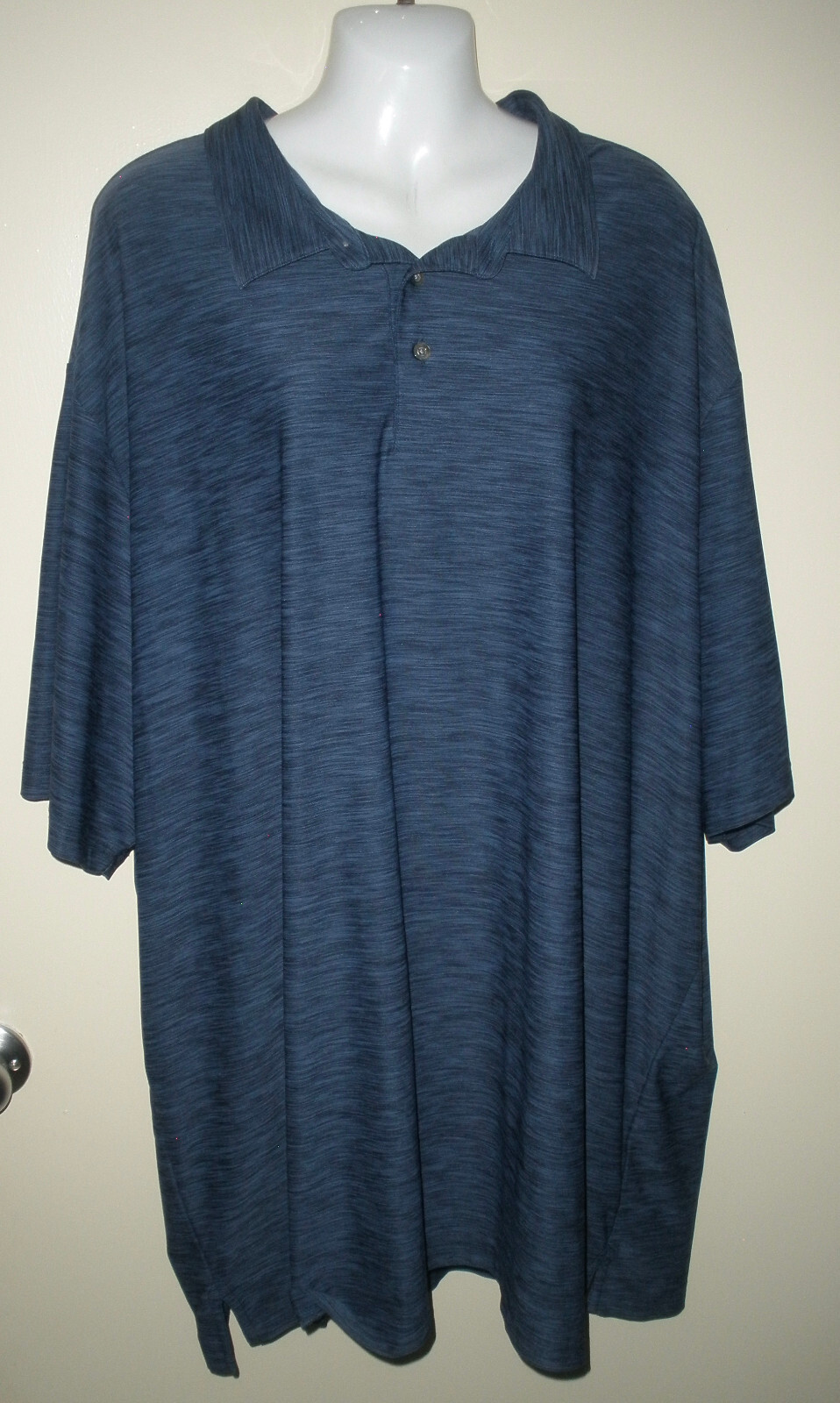 #1174 Roundtree & Yorke Performance Wicking SS Golf Polo Shirt Navy Blue 4XT gallery