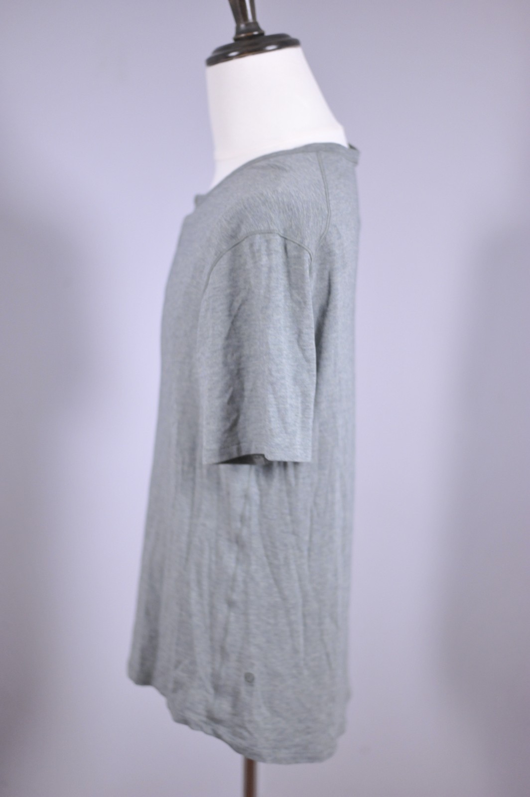 Lululemon 2 Button Henley Heather Gray/Blue Men's Large L gallery