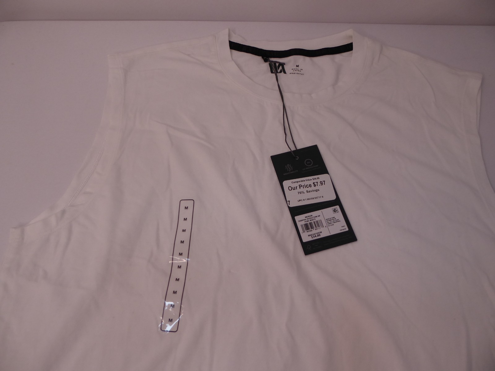 NWT VRST Essential Muscle Tank Pure White Sleeveless Medium Shirt gallery