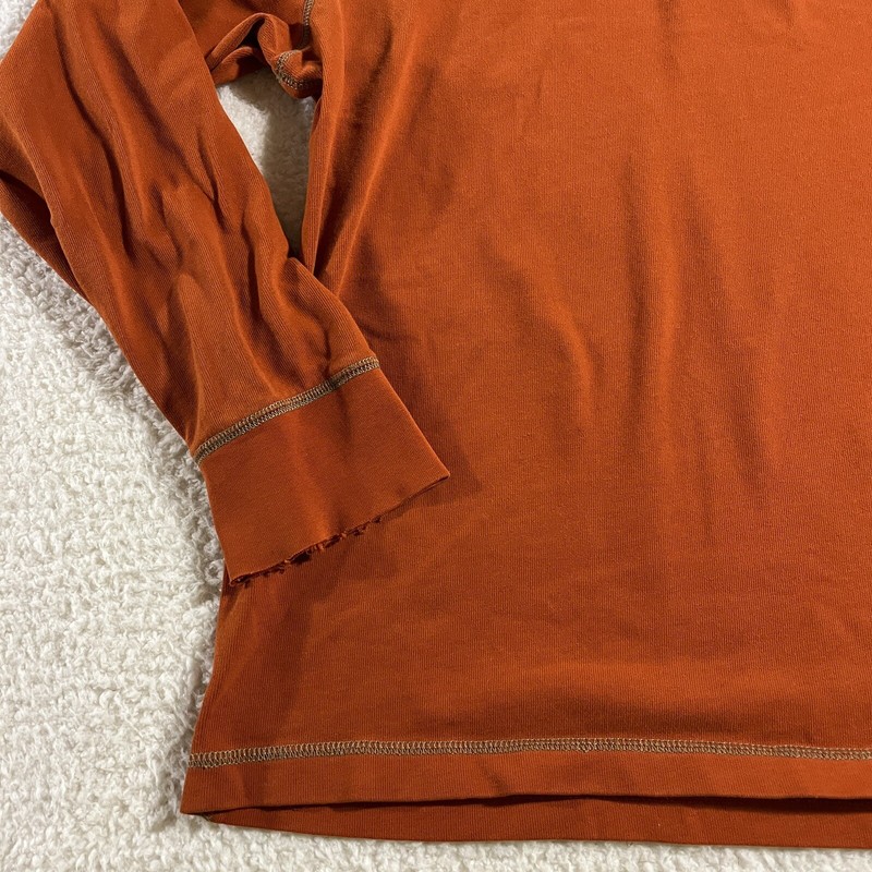 Timberland 1/4 Zip Pullover Men’s XL Long Sleeve Shirt Orange Sweater gallery