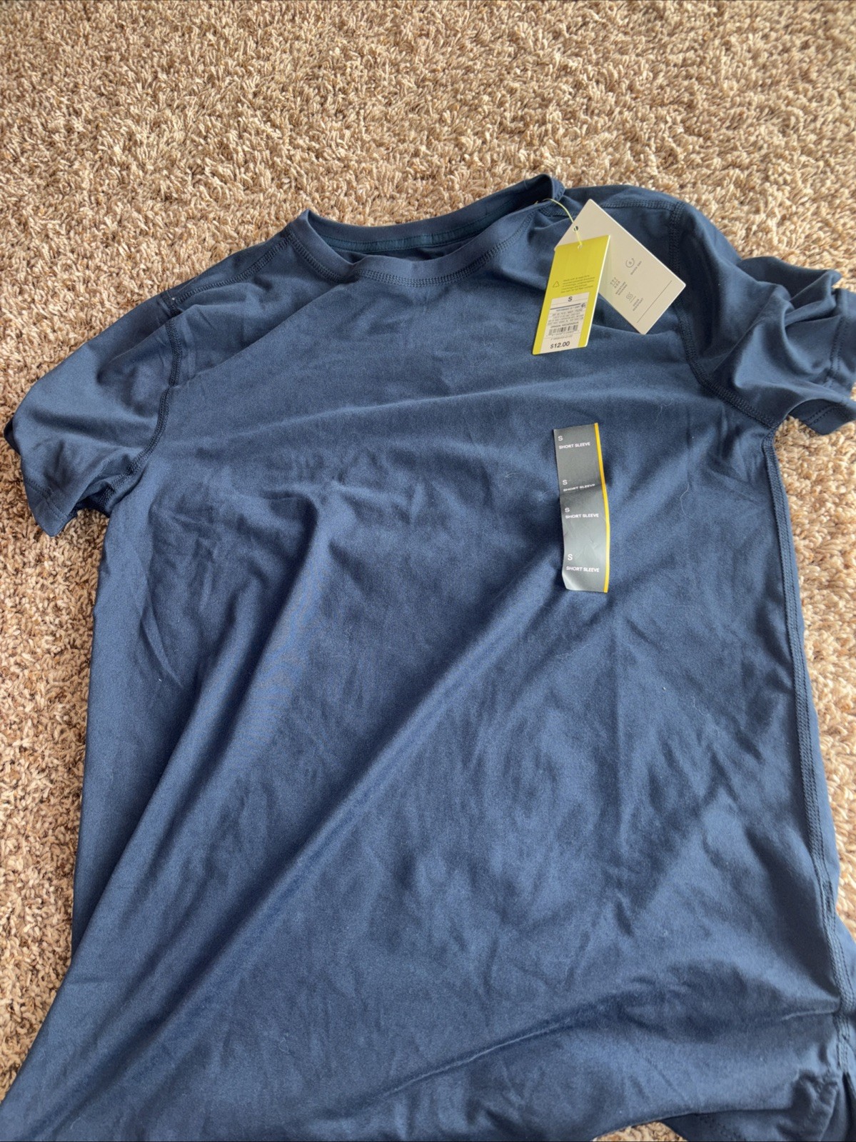 All In Motion Mens Seamless Athletic T Shirt Blue Heather Tee Dri Fit NWT NEW gallery