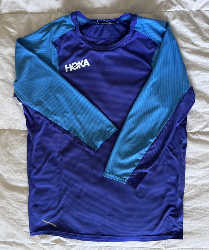 HOKA One Men’s Performance 3/4 Sleeve Running Shirt Lightweight No Size Tag gallery