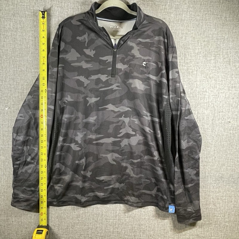 White Water Life Camo Fishing 1/4 zip New Harbor Performance Pullover XL S27 gallery
