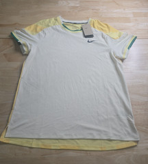 Nike Mens Large Court Slam Dri-Fit Tennis Shirt Melbourne FD5195-113 Yellow