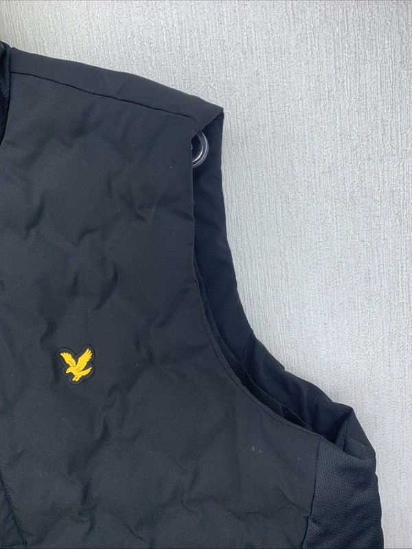 Lyle & Scott Mens Welded Check Chest Pocket Warm Fleece Gilet sz XL Jet Black gallery