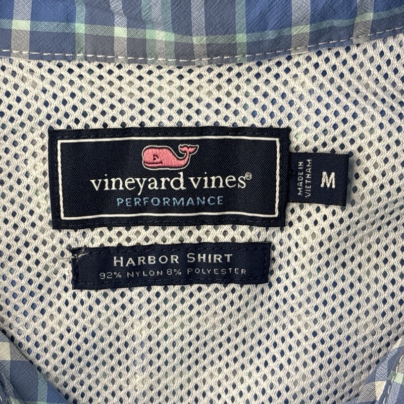 Vineyard Vines Harbor Shirt Mens Medium M Performance Fishing Vented Blue Nylon gallery