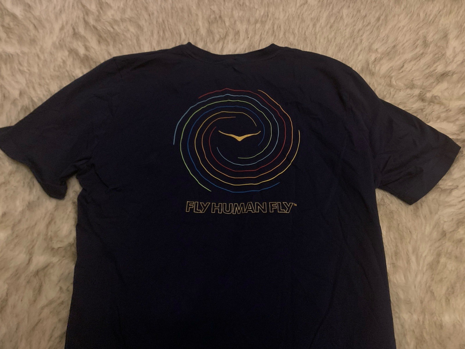 Men’s Hoka One One Fly Human Fly Dark Blue Running T-Shirt (Large) gallery