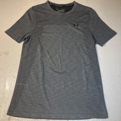 Under Armour The Seamelss Tee T-Shirt Mens L Gray Short Sleeve Fitted Pullover