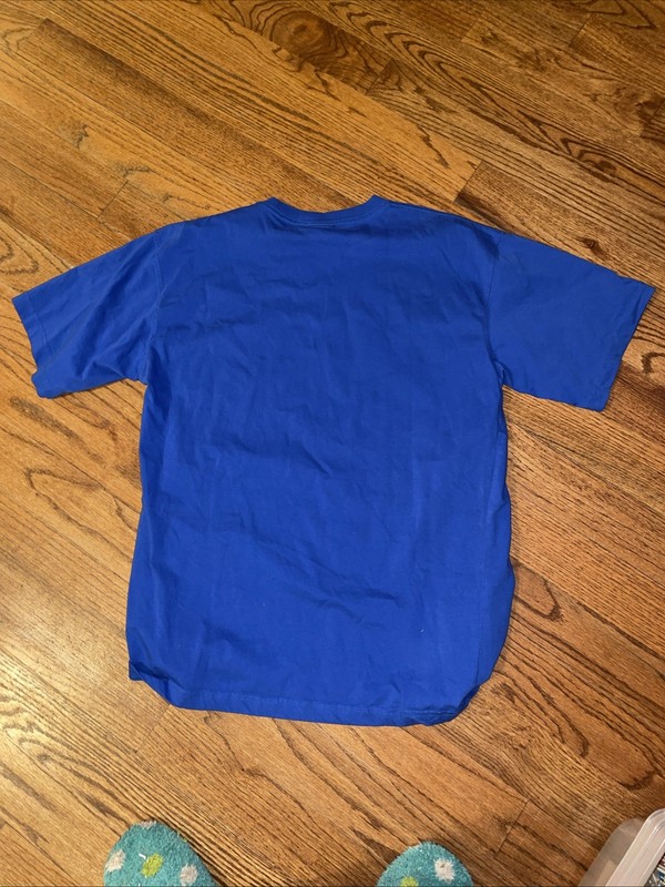 Reebok Mens Large T-Shirt Athletic Tee Royal Blue Performance Cotton Sport EUC gallery