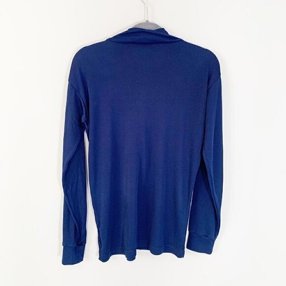 Patagonia Capilene Quarter Zip Pullover Mens Small Blue Long Sleeve Base Layer gallery