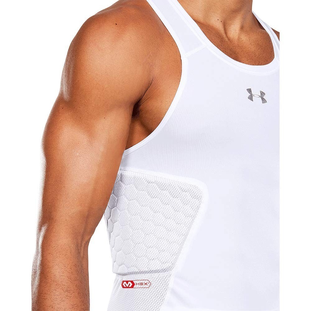 Under Armour Mens Gameday Armour Pro 3-Pad Tank Top White 2XL Hex NWT gallery