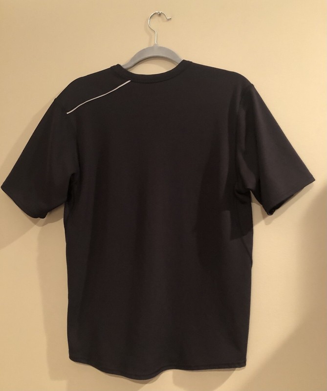Mens Black Grey Nike Dri Fit Tshirt Swish Logo Medium M gallery