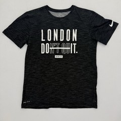 Nike London Dont Quit Shirt Men’s S Black Gray Dri Fit Athletic Gym Workout