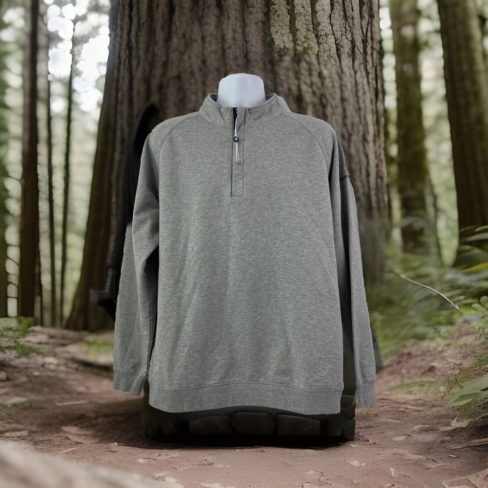 Holderness & Bourne Pullover Mens Gray 1/4 Zip Golf Performance Tailored Fit XL