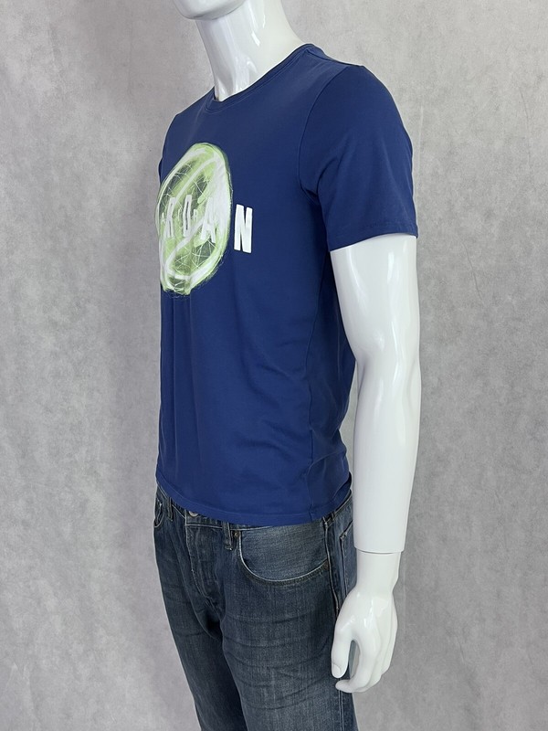 Nike Air Jordan Blue Mens Basketball Graphic Print Logo Cotton/Poly Tee Small gallery
