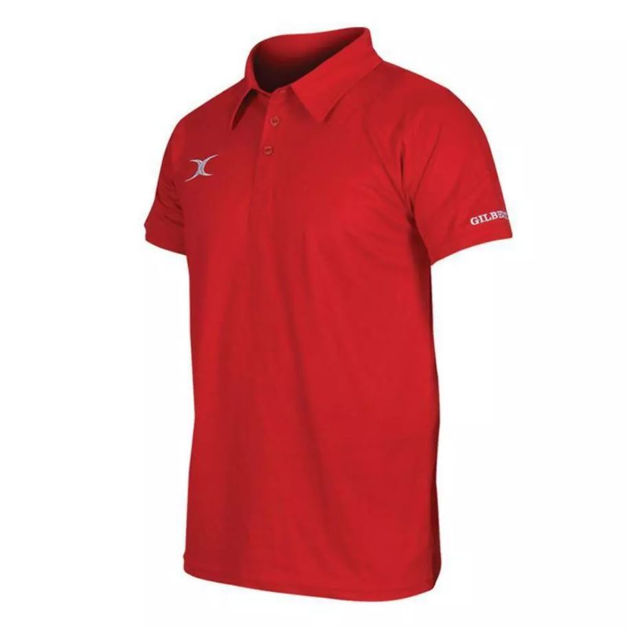 REDUCED | Gilbert Vapour Mens Training Polo Tee Shirt (Red) gallery